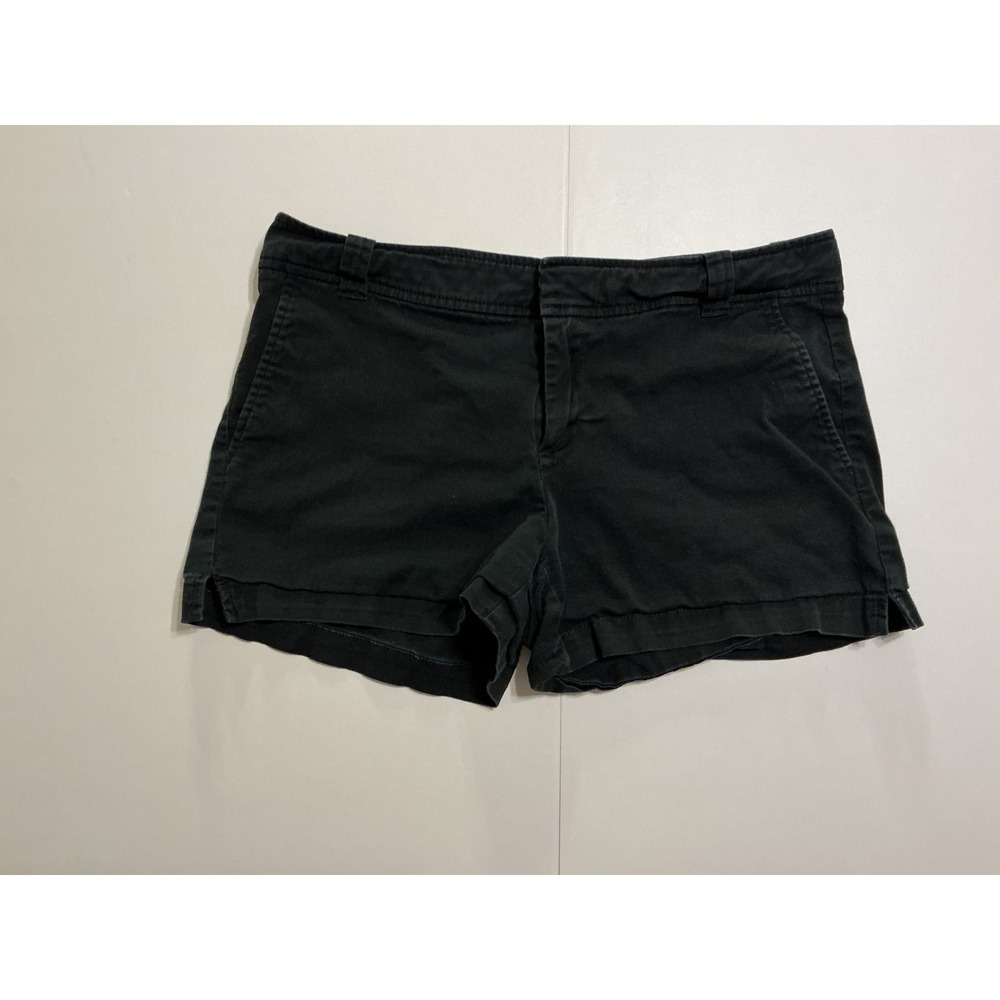New York & Company Womens Black Mini Chino Shorts Mid Rise Sz 6 Casual Summer